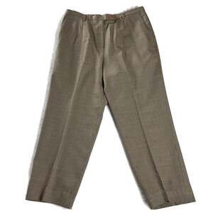 Pendleton Brown Houndstooth Wool Pleated Trousers‎ Pants Size 16